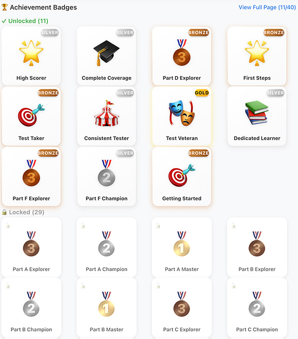 Score improvement visualization with CEFR level mapping
