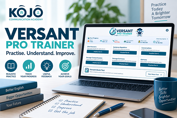 Versant Pro Trainer: A Better Way to Practise, Understand and Improve